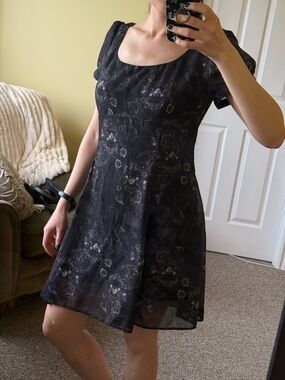 Spin Doctor Scullion Mini Dress with brooch